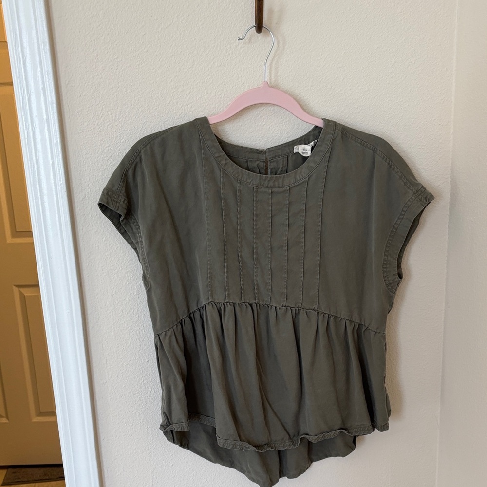 UpWest Sage Green Peplum Blouse